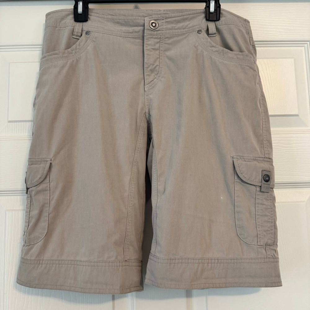 Women's KÜHL Splash 11” Cargo Shorts Size 14 Khaki